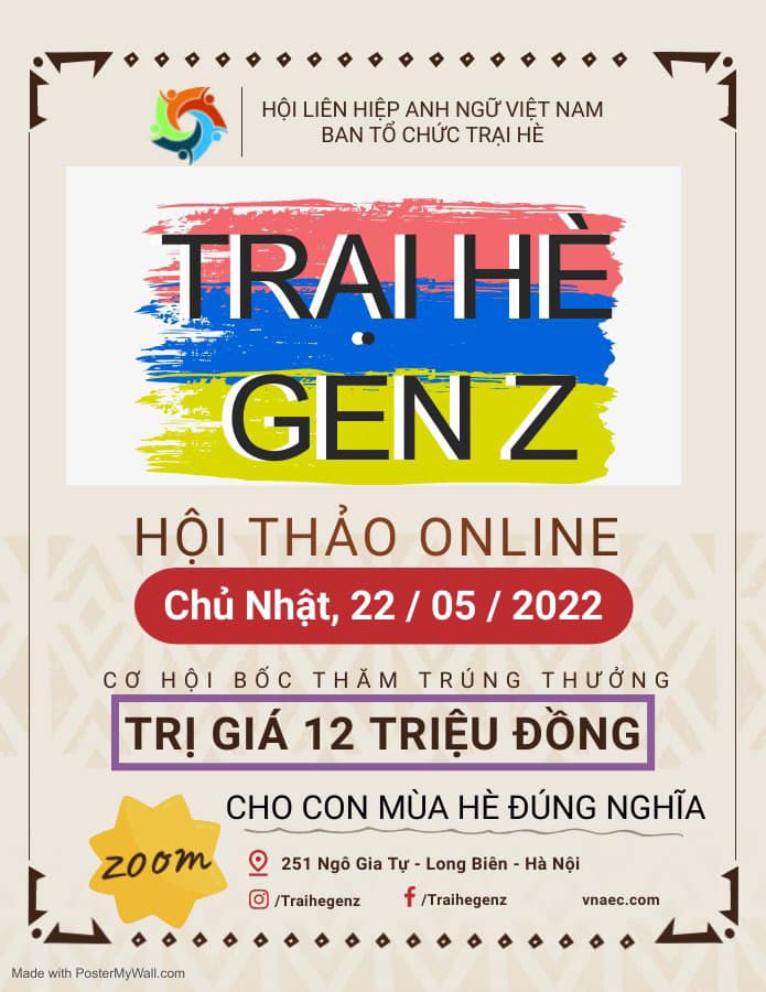 HỘI THẢO ONLINE : TRẠI HÈ GEN Z 2022